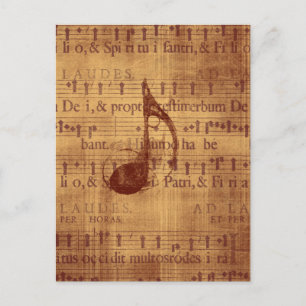 Muzieknoot Briefkaart
