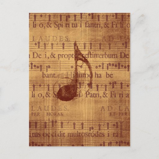 Muzieknoot Briefkaart (Voorkant)