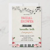 Muzieknoot bruidsfeest uitnodiging (Voorkant)