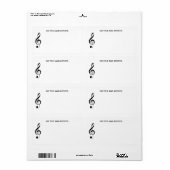 Muzieknoot CD Muziek Titel en Artiest Organizer Etiket (Full Sheet)