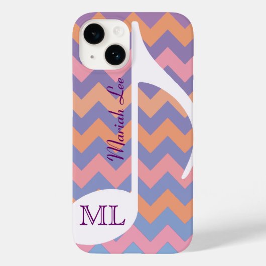 muzieknoot & chevron Case-Mate iPhone case (Achterkant)