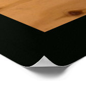 muzieknoot, driehoekige hak op hout, aangepast poster (Hoek)