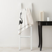 Muzieknoot elegant zwart-wit sherpa deken (In situ)