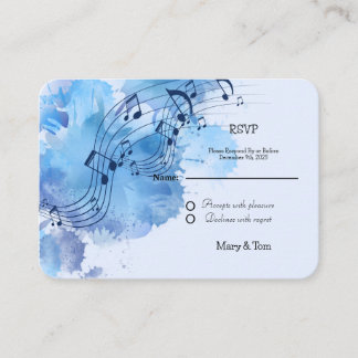 Muzieknoot Elegante RSVP Behuizing Kaart