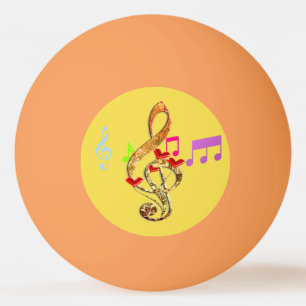 Muzieknoot emoji pingpongbal