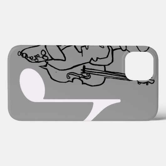 muzieknoot en band Case-Mate iPhone case (Achterkant (horizontaal))