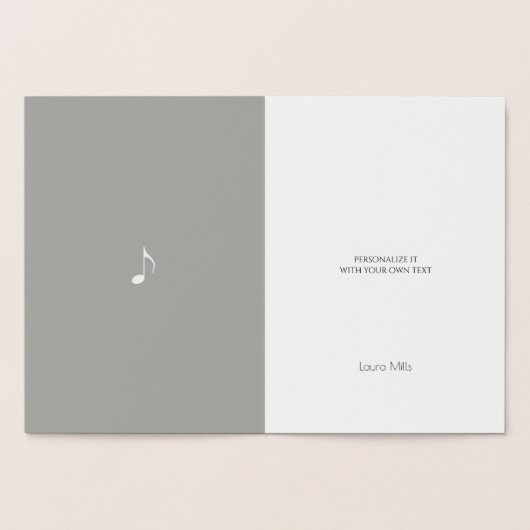 muzieknoot folie kaarten (Binnen)