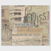  muzieknoot gitaarviolist Patroonmuzikant Cadeaupapier (Vlak)