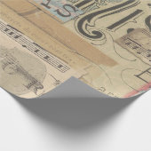  muzieknoot gitaarviolist Patroonmuzikant Cadeaupapier (Hoek)