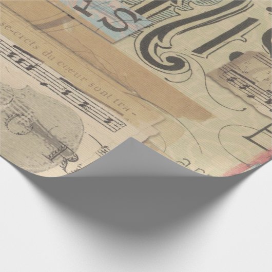  muzieknoot gitaarviolist Patroonmuzikant Cadeaupapier (Hoek)