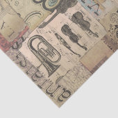  muzieknoot gitaarviolist Patroonmuzikant Tissuepapier (Detail)