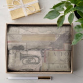  muzieknoot gitaarviolist Patroonmuzikant Tissuepapier (Geschenk)