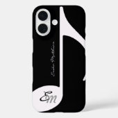 Muzieknoot ~ initiaal toevoegen Case-Mate iPhone case (Achterkant)
