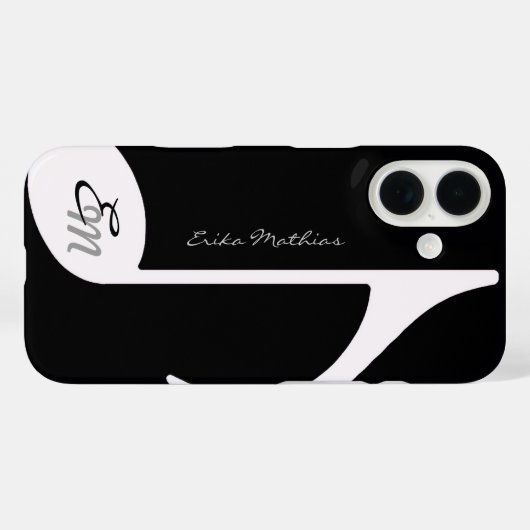 Muzieknoot ~ initiaal toevoegen Case-Mate iPhone case (Achterkant (horizontaal))