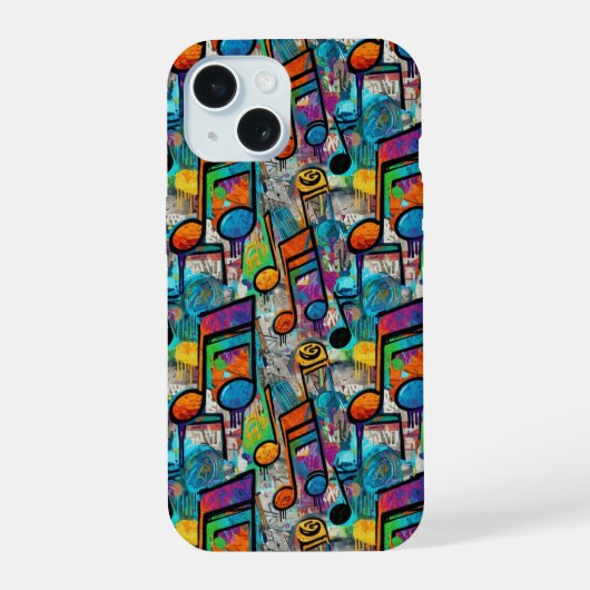 Muzieknoot iPhone 15 Case (Achterkant)