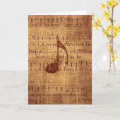 Muzieknoot Kaart (Gele Bloem)