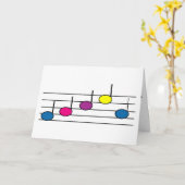 Muzieknoot Kleurrijk Kaart (Gele Bloem)