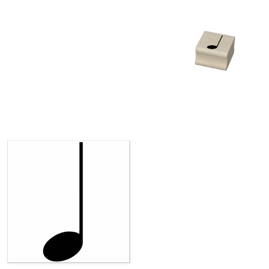 muzieknoot kunststempel rubberstempel (Gestempeld)
