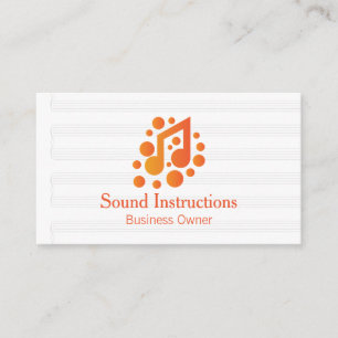 Muzieknoot Logo Oranje Visitekaartje