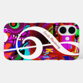 muzieknoot met kleurrijke en aangepaste klei Case-Mate iPhone case (Achterkant (horizontaal))