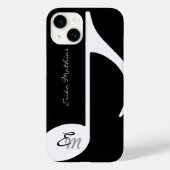Muzieknoot monogram Case-Mate iPhone case (Achterkant)