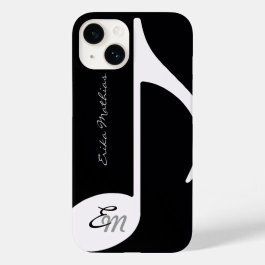 Muzieknoot monogram Case-Mate iPhone case (Achterkant)