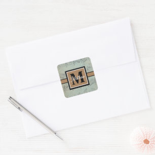  muzieknoot Musiciaans monogram Vierkante Sticker