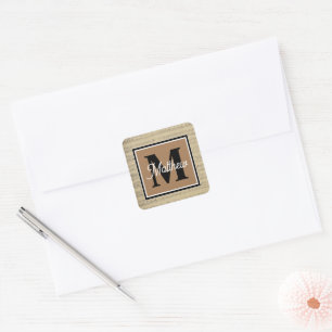  muzieknoot Musiciaans monogram Vierkante Sticker