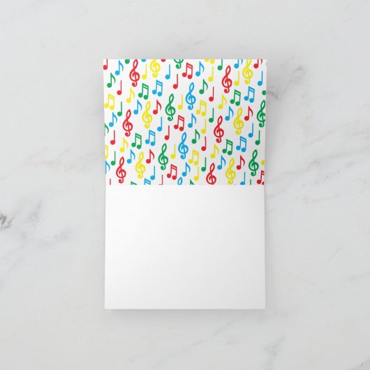 Muzieknoot Muzikant Docent Notitiekaart (Binnen)