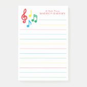 Muzieknoot Muzikant Docent Post-it® Notes (Voorkant)