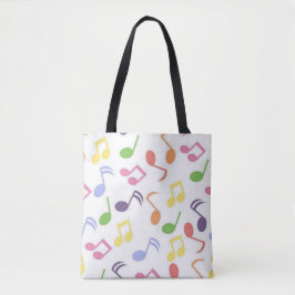muzieknoot muzikant tote bag