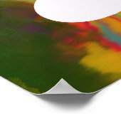 muzieknoot op een abstract en kleurrijk poster (Hoek)