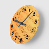  muzieknoot, papierklok ronde klok (Hoek)