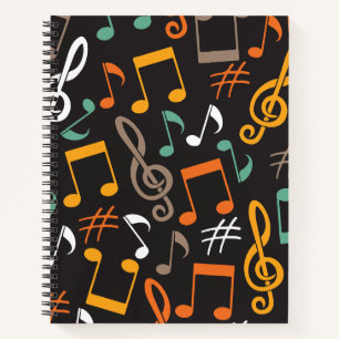 Muzieknoot patroon notitieboek