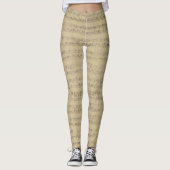  muzieknoot Patroonmuzikant Leggings (Voorkant)