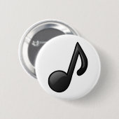 Muzieknoot Ronde Button 5,7 Cm (Voorkant /achterkant)