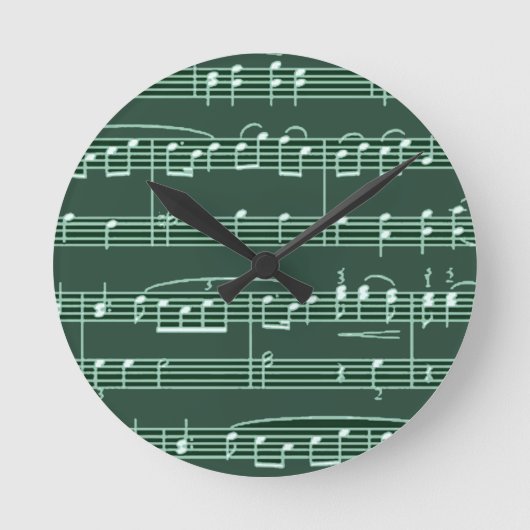 muzieknoot ronde klok (Voorkant)