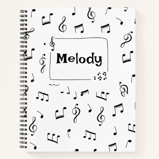 Muzieknoot Spiraal Notebook Notitieboek (Voorkant)