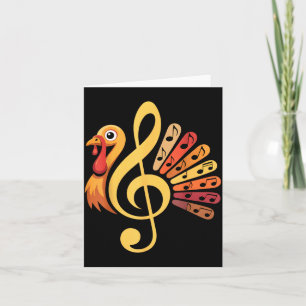Muzieknoot Symbool Turkije Leraar Herfst Thanksgiv Kaart