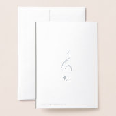 muzieknoot / troebelplaat op zilver folie kaarten (Met envelop)