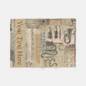  muzieknoot tuba guitar violin Music Theme Fleece Deken (Voorkant (Horizontaal))