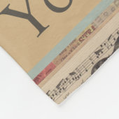  muzieknoot tuba guitar violin Music Theme Fleece Deken (Hoek)