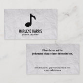 Muzieknoot Visitekaartje (Voorkant / Achterkant)