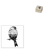 Muzieknoot Zingende Vogel Lied Rubberstempel (Gestempeld)