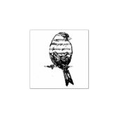 Muzieknoot Zingende Vogel Lied Rubberstempel (Afrduk)