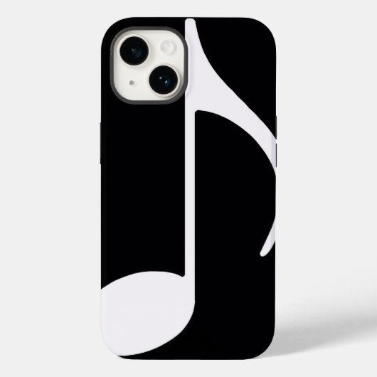 muzieknoot / zwart Case-Mate iPhone case (Achterkant)