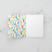 Muzieknootband leraar notitiekaart (Binnen)