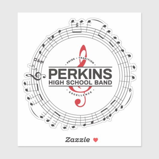 Muzieknootjes Beker Sticker (Vel)