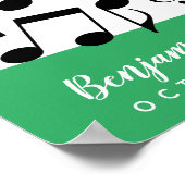 Muzieknootjes Gastboek Poster - 50 Plaatsen (Hoek)