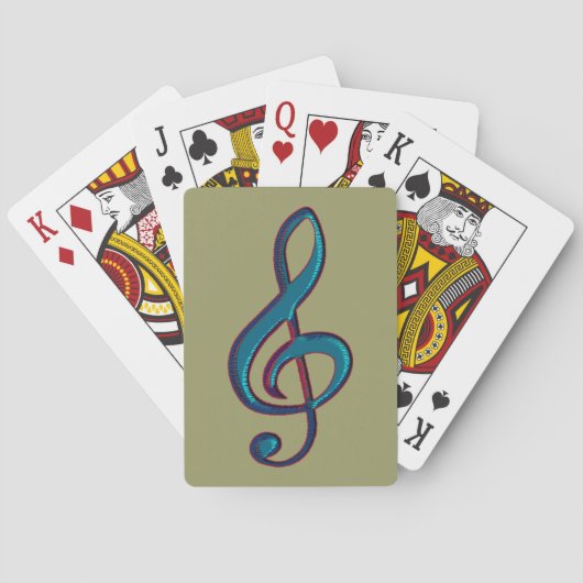 muzieknot pokerkaarten (Achterkant)